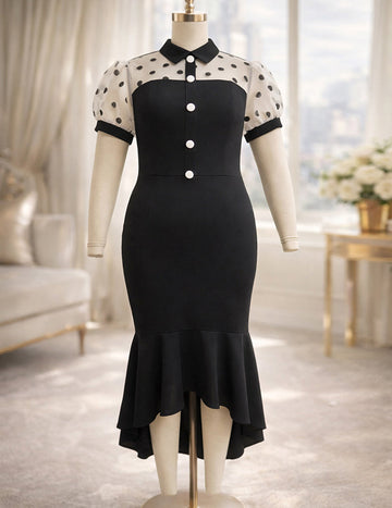 ekouaer-nightgowns-bodycon-mermaid-kleid-schwarz image 5