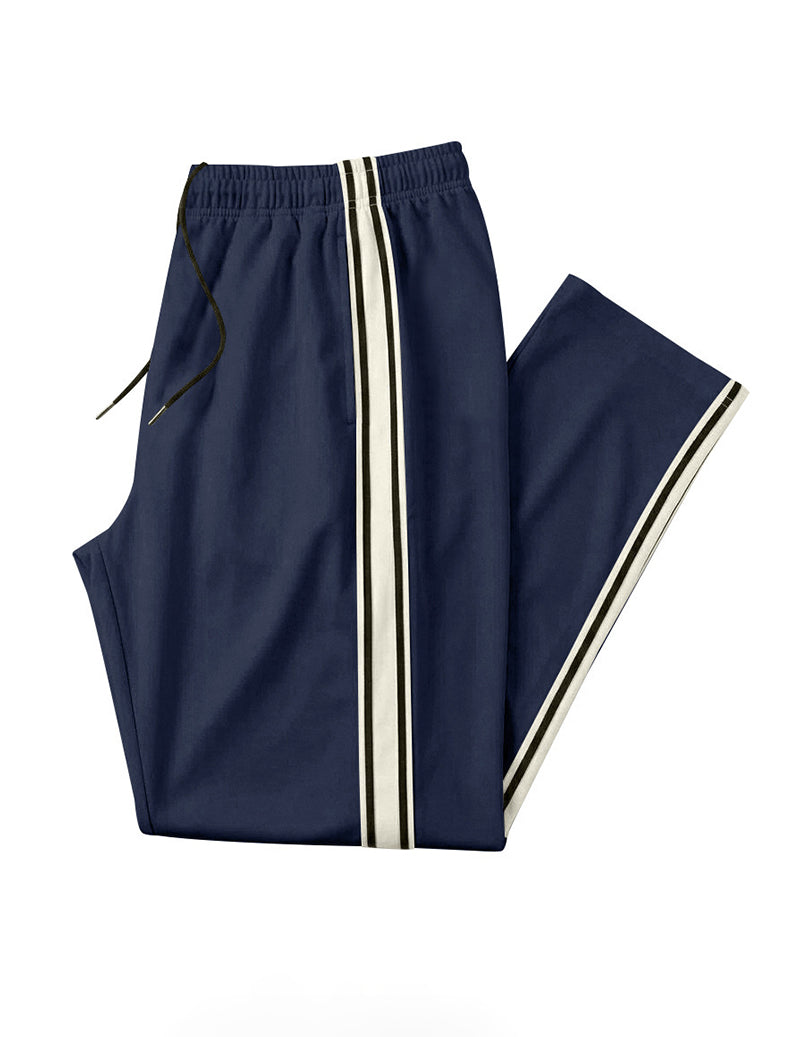 ekouaer-men-jogger-herren-navy-blue-streifen-taschen image 2