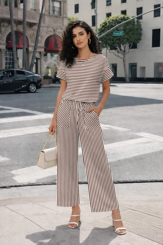 ekouaer-jumpsuits-overall-kurzarm-einteiler-rundhals image 1