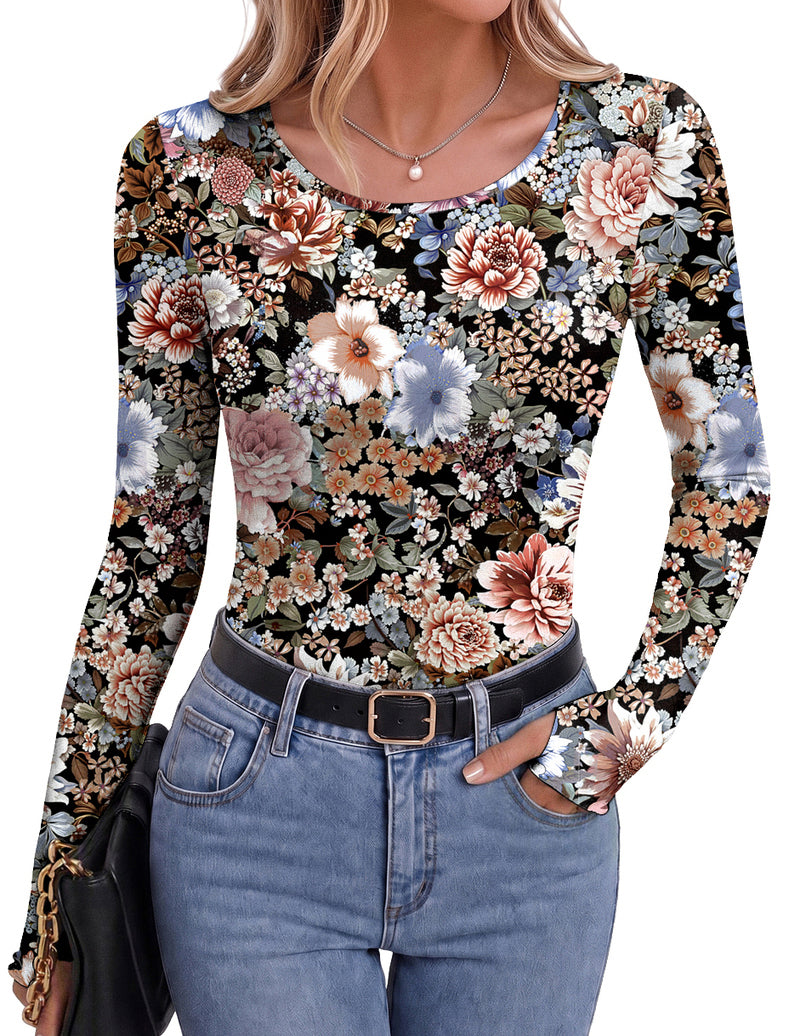 ekouaer-thermals-long-sleeve-crew-neck-slim-fit-thermoshirt-schwarz image 3