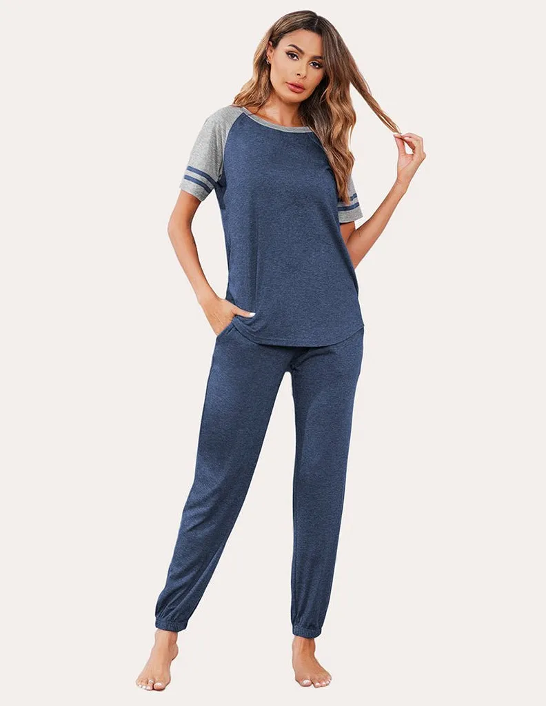 ekouaer-pajama-sets-striped-patchwork-pyjama-set-streifen image 1