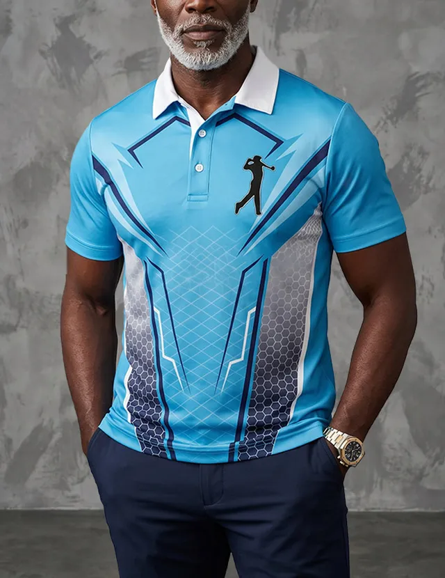 ekouaer-men-golf-polo-poloshirt-hellblau-slim-fit image 1
