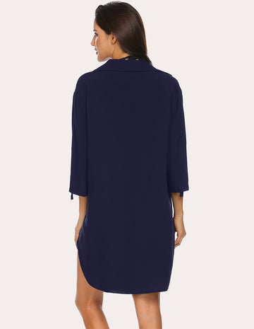 ekouaer-swimwear-bikini-cover-up-strandkleid-v-ausschnitt image 5