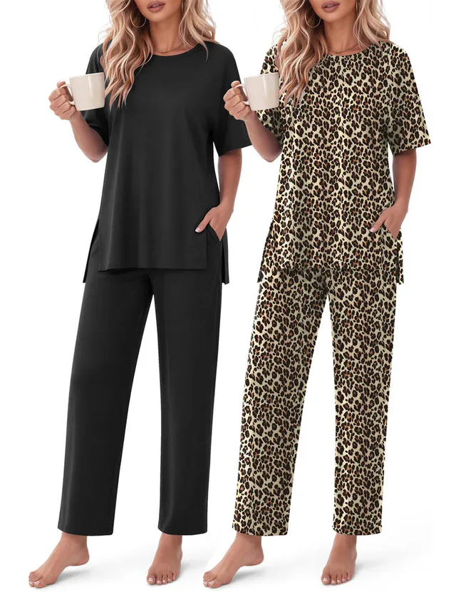 ekouaer-2-pack-oversized-lounge-set-top-hose-weit-2-teilig image 1