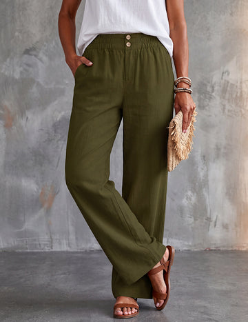ekouaer-pajama-sets-wide-leg-schlafhose-rosa-mit-kordelzug image 7