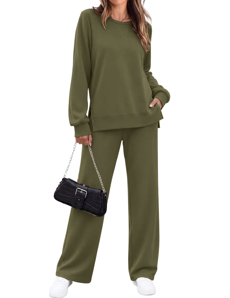 ekouaer-pajama-sets-schlafanzug-langarm-schwarz-mit-hose image 2