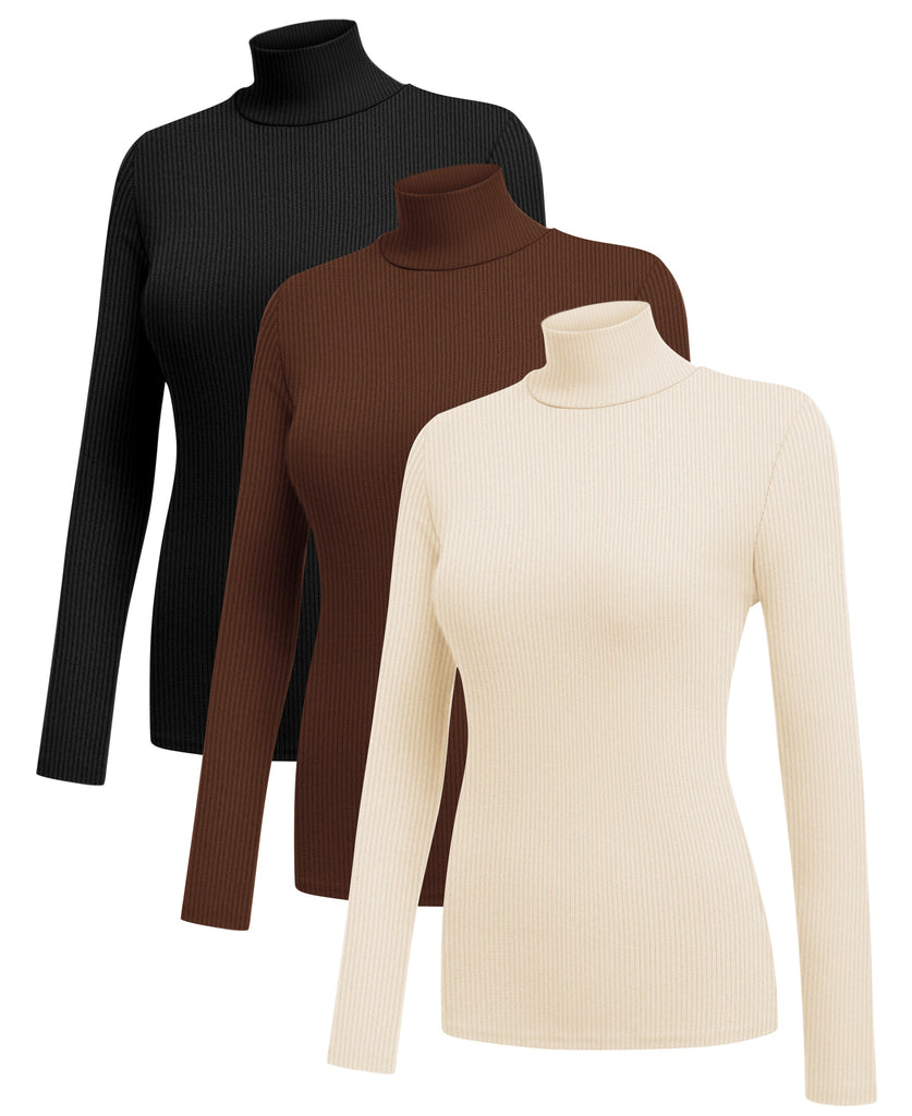 ekouaer-thermal-thermoshirt-rollkragen-gerippt-3er-pack image 1