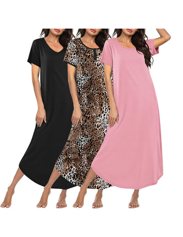 ekouaer-nightgowns-langarm-nachthemd-plus-size-3er-pack image 7