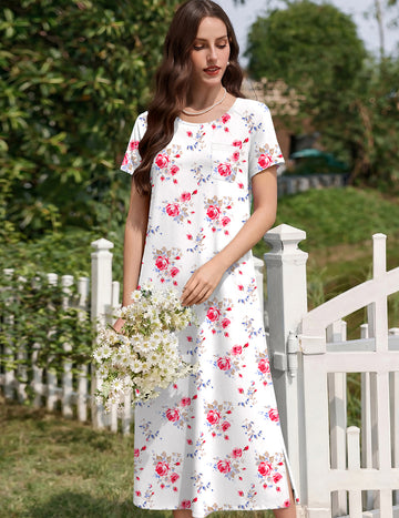 ekouaer-nightgowns-nachthemd-kurzarm-3er-pack-weich image 4