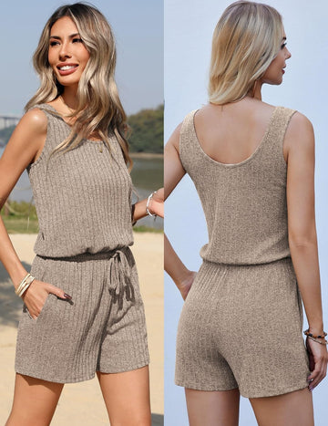ekouaer-jumpsuit-overall-rmellos-ripp-kurz-mit-taschen-sommer image 5