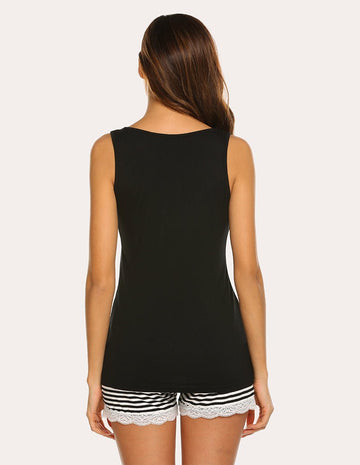 ekouaer-pajama-sets-letter-print-tank-top-shorts-set image 4