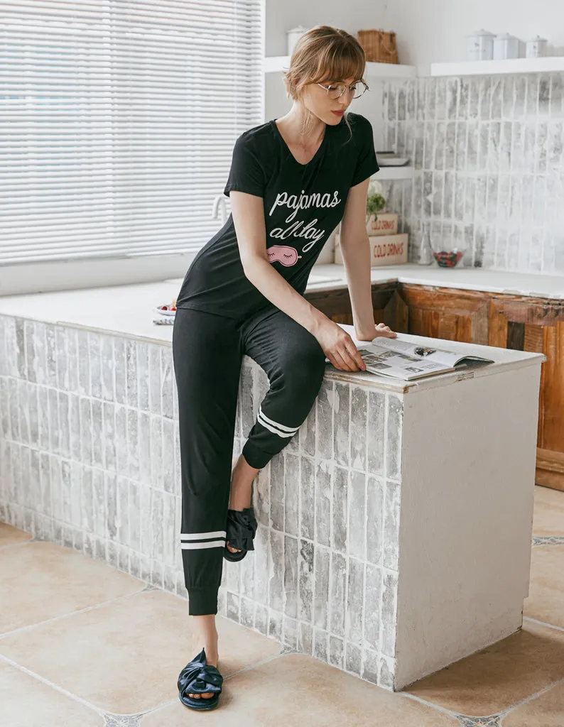 ekouaer-pajama-sets-printed-schlafanzug-bedruckt-2-teilig image 1