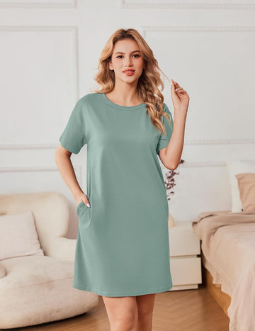 ekouaer-nightgowns-cotton-sleep-shirt-nachthemd-baumwolle-taschen image 5