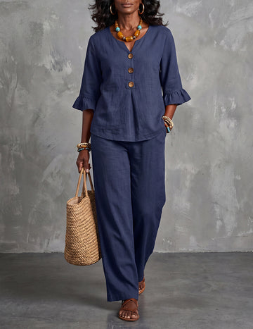 ekouaer-pajama-sets-langarm-schlafanzug-2-teilig-schwarz image 3