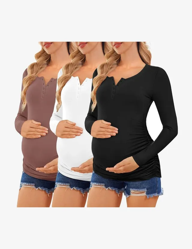 ekouaer-maternity-umstandsshirt-langarm-3er-pack-ger-scht-2 image 1