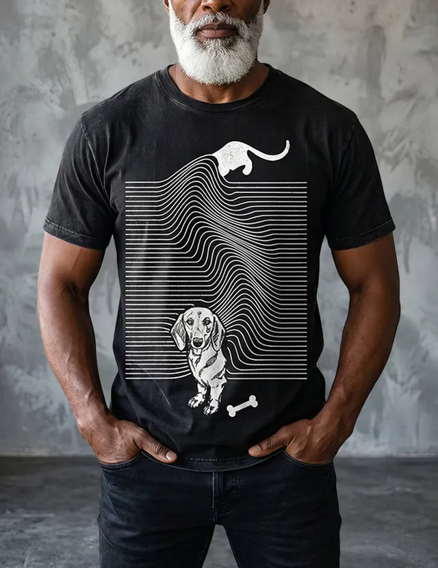ekouaer-men-vintage-t-shirt-rundhals-kurzarm-print image 1