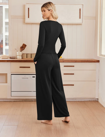 ekouaer-pajama-sets-zweiteiler-viskose-r-schentop-weit image 7