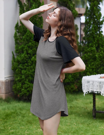 ekouaer-nightgowns-sleep-shirt-nachthemd-3er-pack-kurzarm image 5