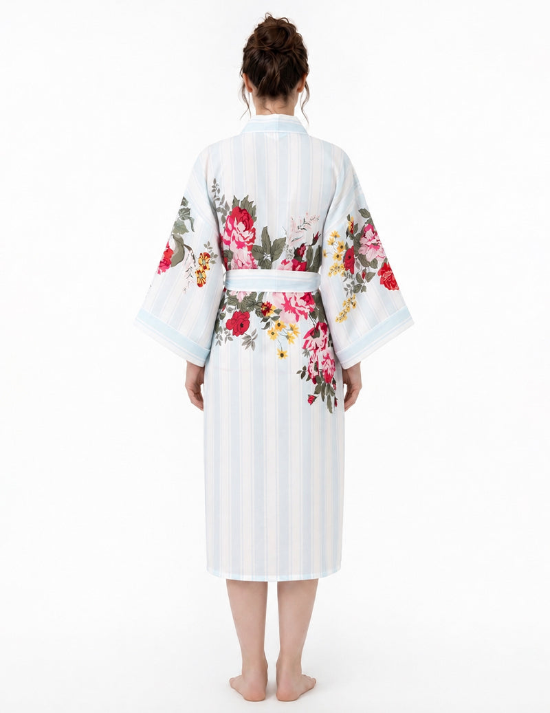 ekouaer-robes-kimono-morgenmantel-purple-floral-lyocell image 3