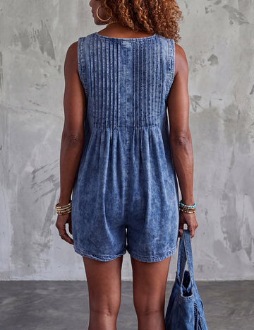 ekouaer-jumpsuits-denim-overall-hellblau-mit-taschen image 2