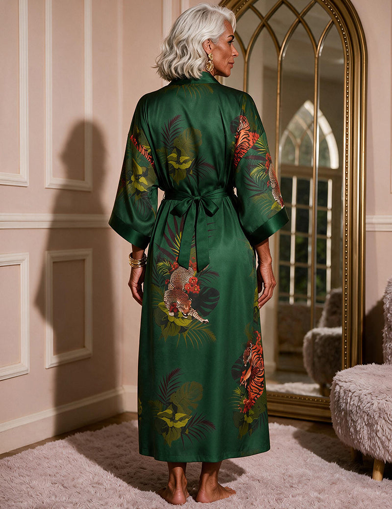 ekouaer-robes-satin-kimono-morgenmantel-dusk-lotus-2-teilig-maxi image 4