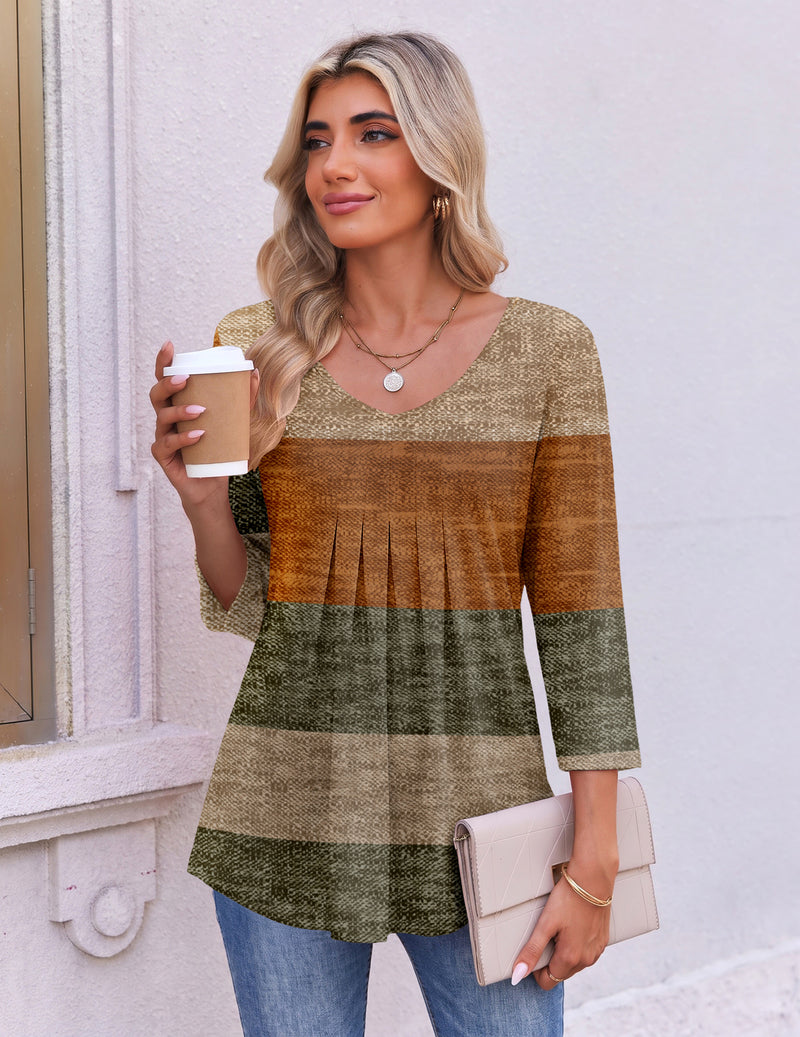 ekouaer-pajama-sets-oberteil-damen-wei-3-4-arm-v-ausschnitt image 1
