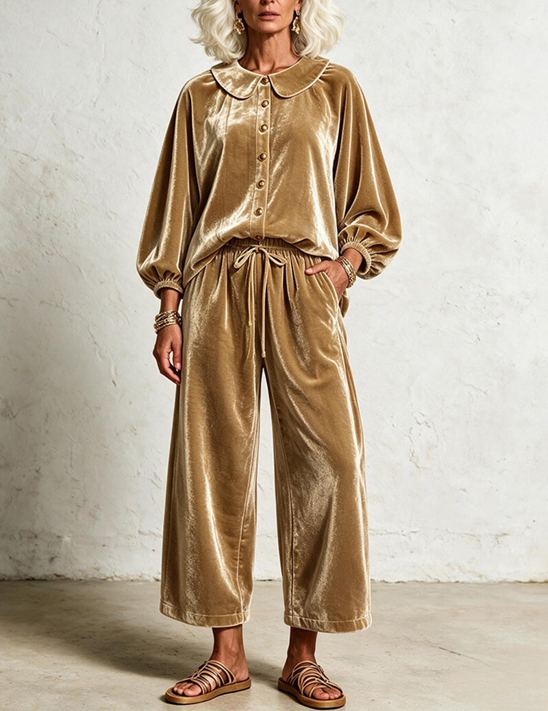 ekouaer-pajama-sets-velvet-peter-pan-pyjama-samt-hellblau image 3