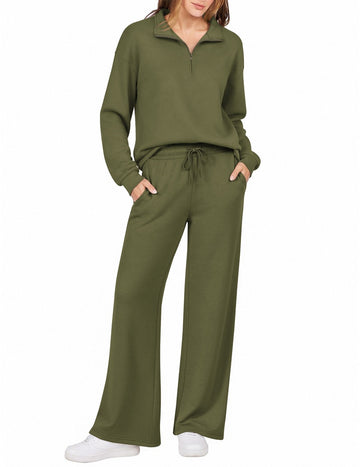 ekouaer-pajama-sets-half-zip-zweiteiler-schlafanzug-2-teilig-weit image 5