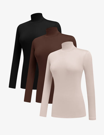 ekouaer-pajama-sets-3er-pack-mock-turtleneck-langarmshirt-rollkragen image 3