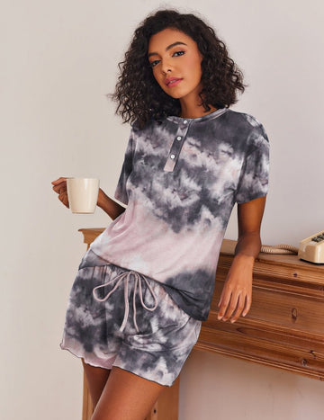 ekouaer-pajama-sets-pyjama-kurzarm-shorts-2er-pack-sommer image 4