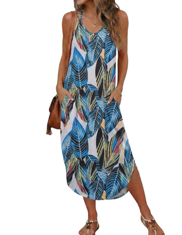 ekouaer-swimwear-strandkleid-spaghettitr-ger-v-ausschnitt-taschen image 4
