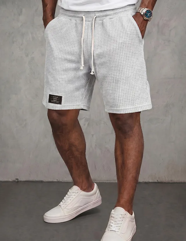 ekouaer-men-waffle-shorts-herren-waffelstruktur-mit-taschen image 1