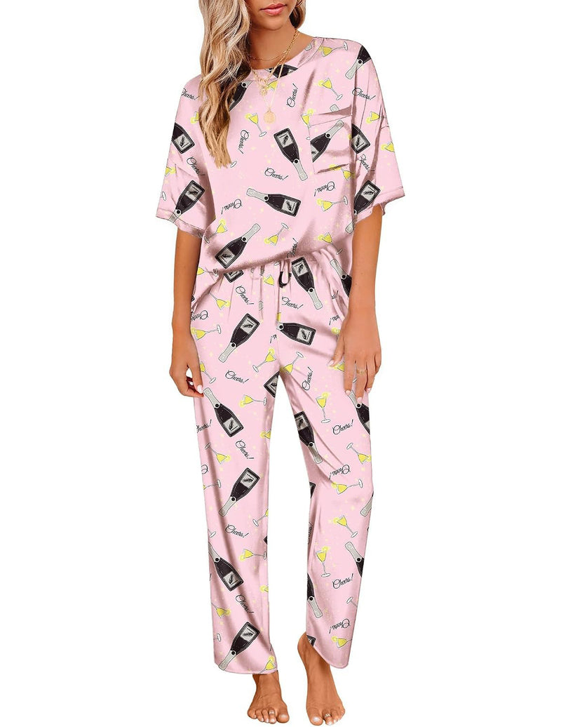 ekouaer-satin-pyjama-set-kurzarm-weites-bein-2-teilig-taschen image 8