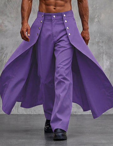ekouaer-men-satin-hose-schwarz-mit-rocksaum-elegant image 5