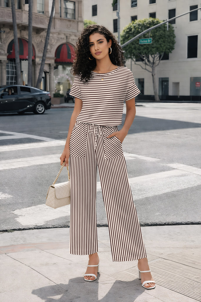 ekouaer-jumpsuits-overall-kurzarm-einteiler-rundhals image 1