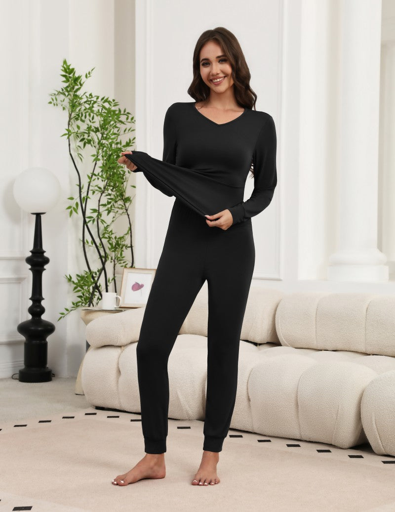ekouaer-thermals-thermoset-wei-v-ausschnitt-2-teilig image 3