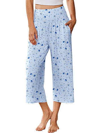 ekouaer-pajama-sets-capri-pyjamahose-2er-pack-weit image 7