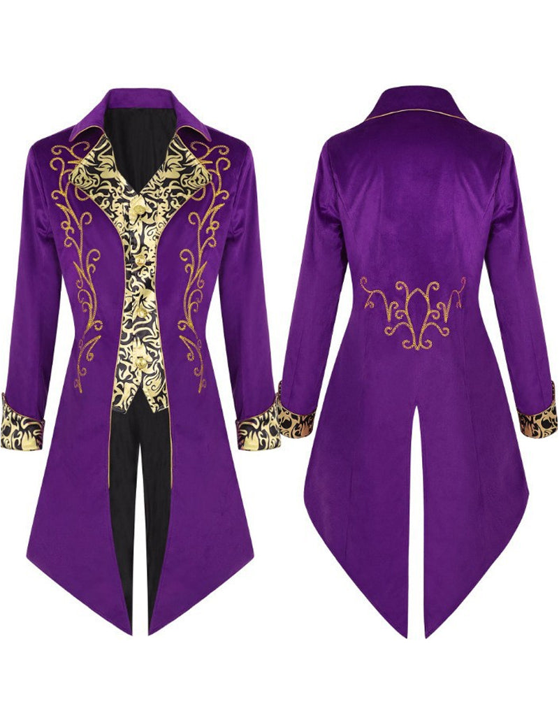 ekouaer-men-gothic-frack-jacke-herren-stickerei image 7