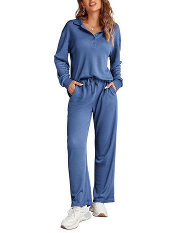 ekouaer-pajama-sets-comfy-waffle-knit-pajamas-set-pyjama-waffel image 7