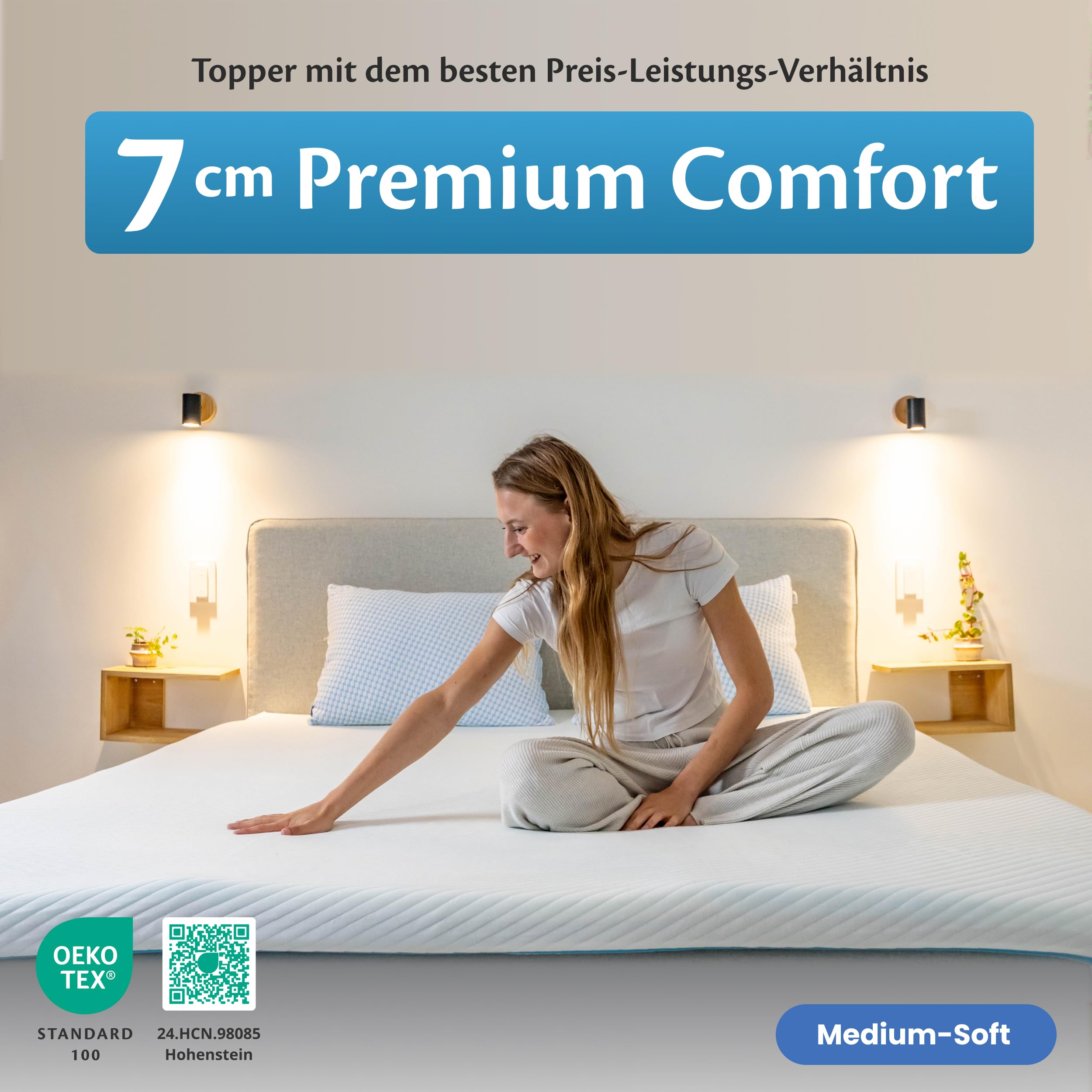 ella-bettbezug-topper-100x200-matratzentopper-gel-7cm-h2-h3 image 2