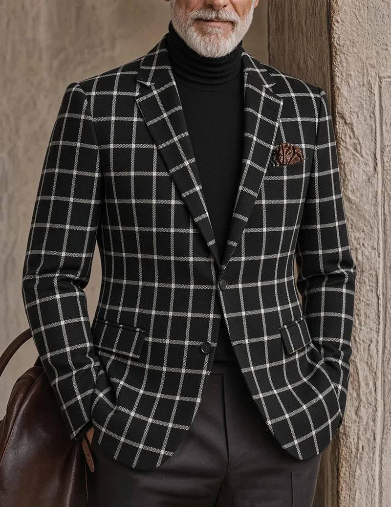 ekouaer-men-blazer-print-247-gemustert-polyester-4xl image 1