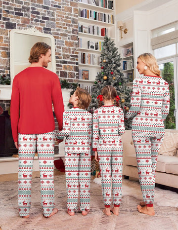 ekouaer-pajama-sets-family-christmas-schlafanzug-lang-2-teiler image 3