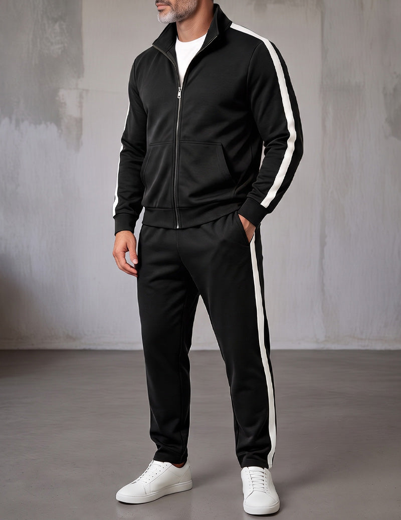 ekouaer-men-trainingsanzug-herren-royal-blue-mit-streifen image 4