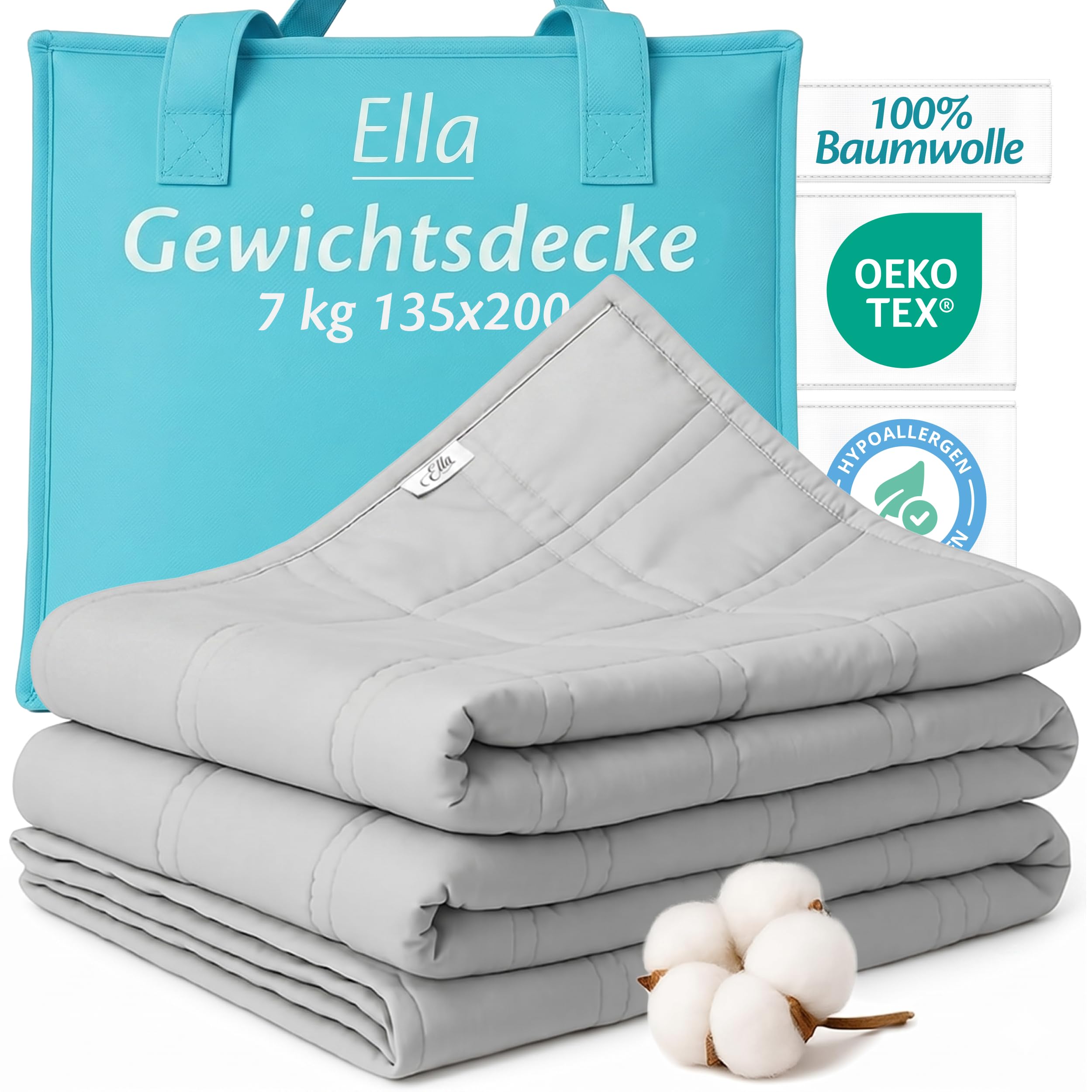 ella-gewichtsdecke-135x200-therapiedecke-7kg-grau-glasperlen image 1