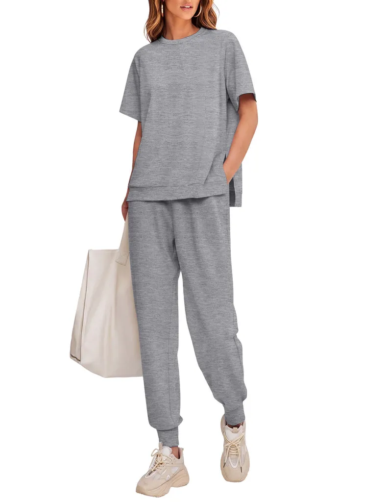 ekouaer-pajama-sets-lounge-set-jogger-kurz-2-teilig image 1