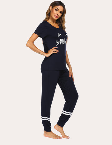 ekouaer-pajama-sets-printed-schlafanzug-bedruckt-2-teilig image 3