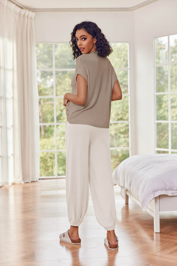 ekouaer-pajama-sets-versatile-knit-2-piece-schlafanzug-2-teilig-mit-taschen image 7