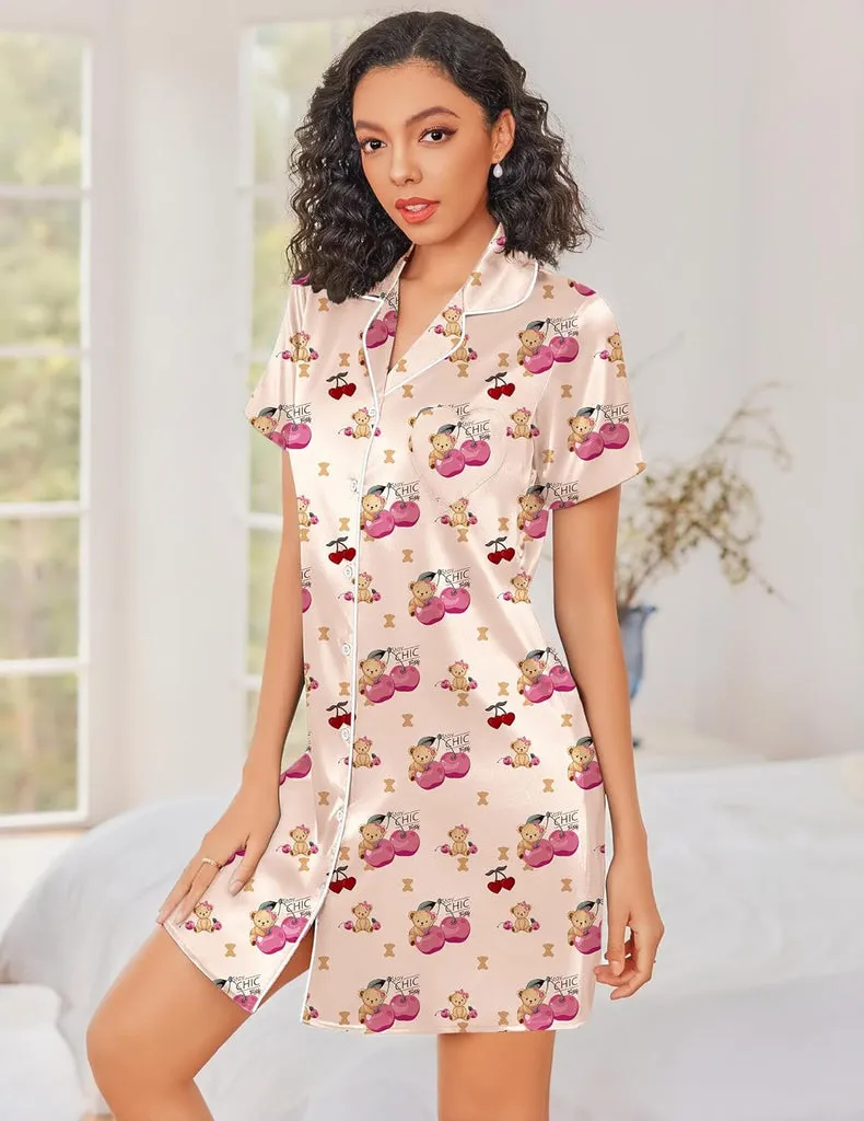 ekouaer-nightgowns-satin-nachthemd-button-down-still image 1