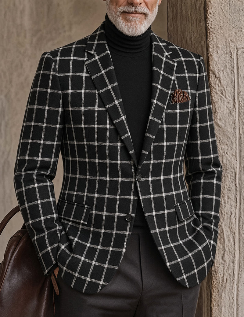 ekouaer-men-blazer-print-247-gemustert-polyester-4xl image 1