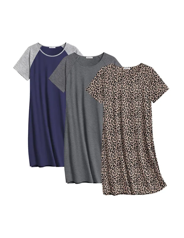 ekouaer-nightgowns-cotton-3-pack-nachthemd-baumwolle-3er-set image 1